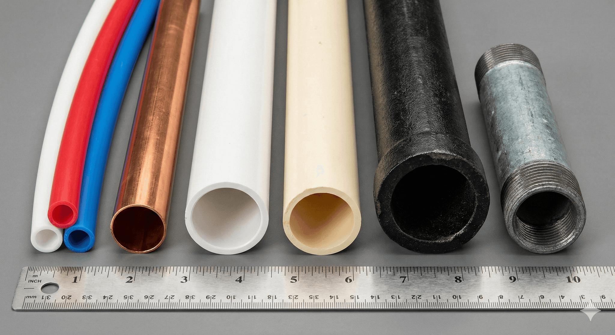 Comparison of different plumbing pipe materials