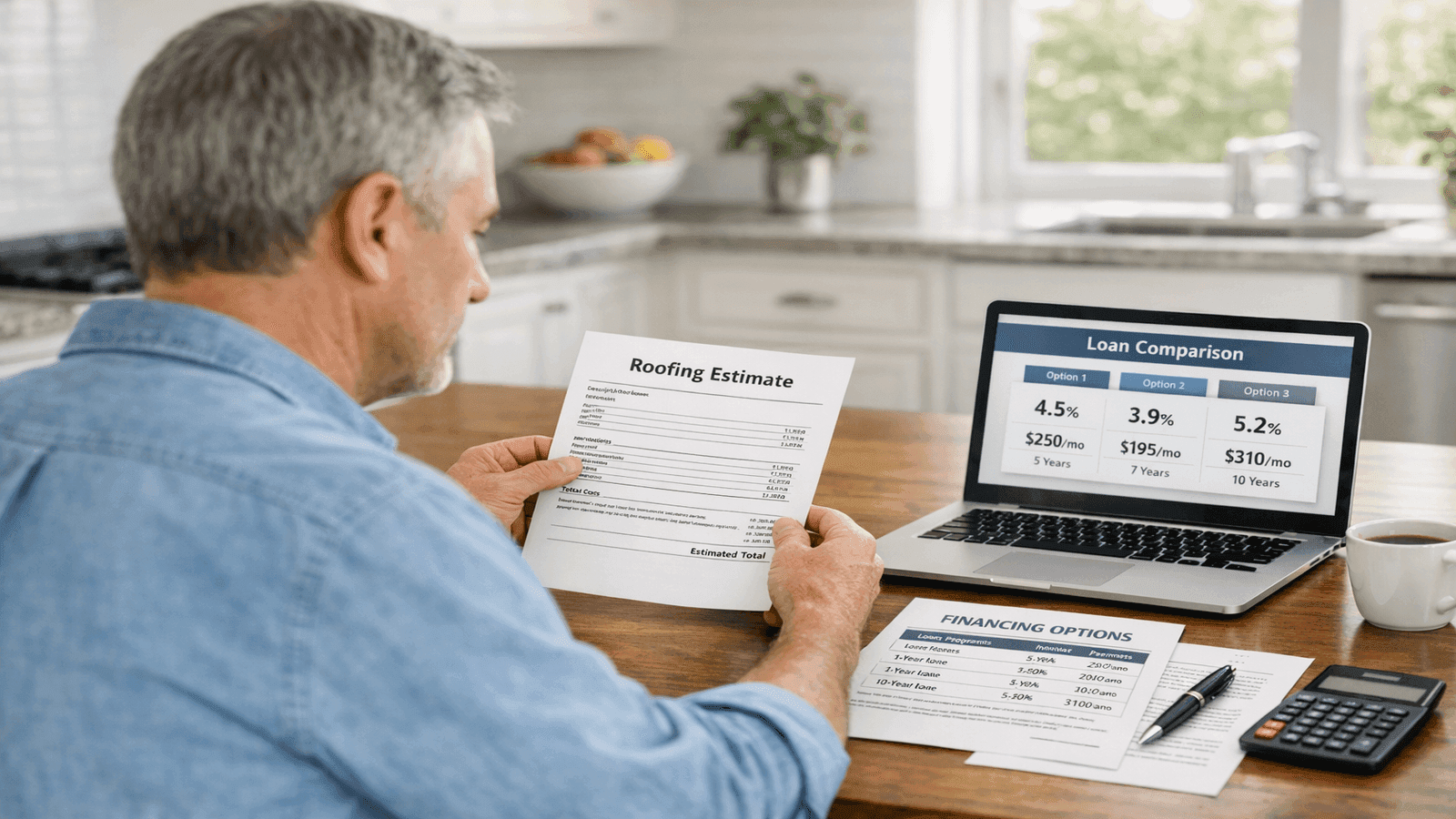 homeowner-reviewing-roof-financing-options