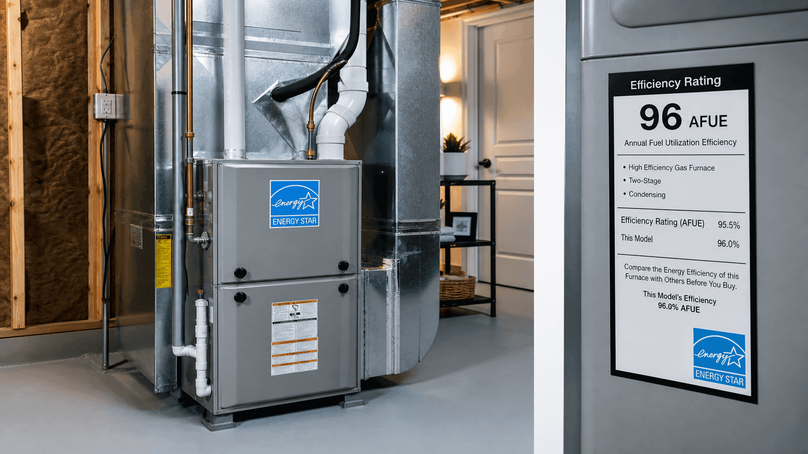 Modern energy-efficient HVAC system installed in a residential home